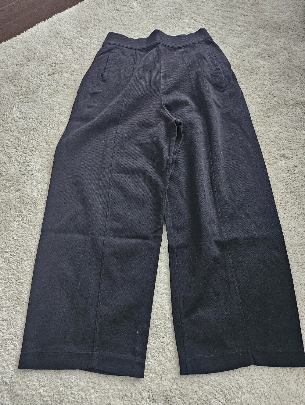 Uniqlo U Black Knit Wide-Leg Pants